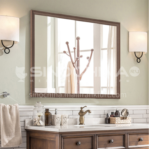 American bathroom mirror retro distressed European style bathroom cabinet mirror wall hanging decorative mirror can be customized